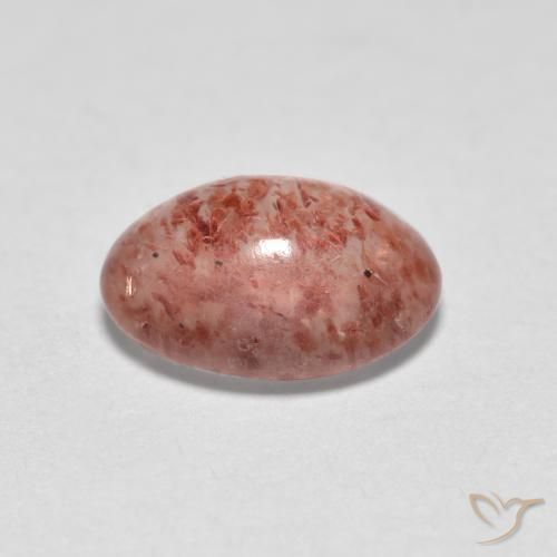 Quarzo fragola Rosa medio naturale da 1.12 ct, Ovale, Traslucido
