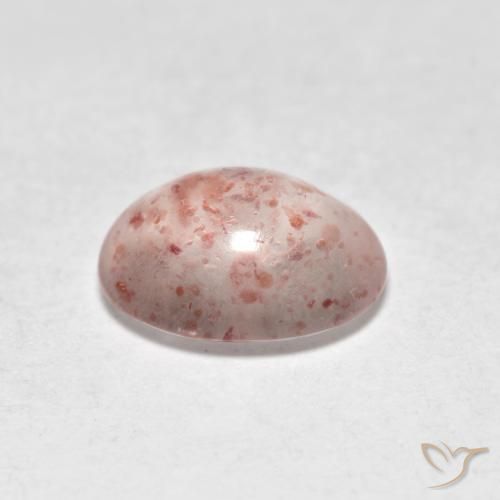 Quarzo fragola Rosa chiaro naturale da 0.90 ct, Ovale, Trasparente