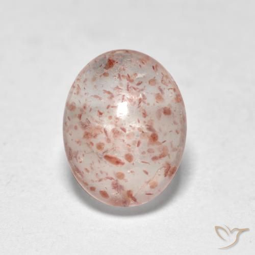 0.87ct Naturale Rosa terroso Quarzo Fragola, Ovale, Trasparente