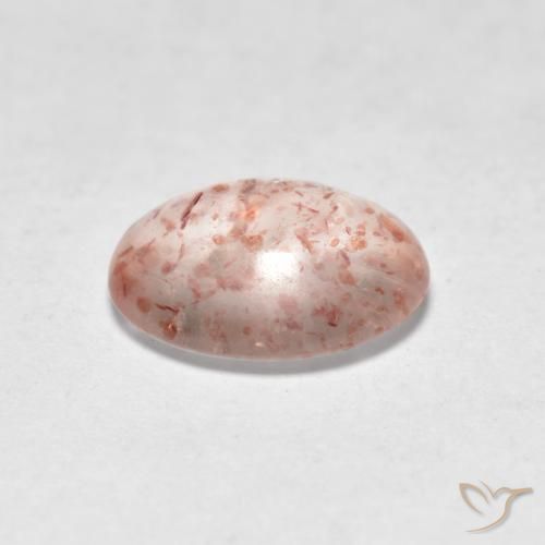 Quarzo fragola Rosa terroso naturale da 0.87 ct, Ovale, Trasparente