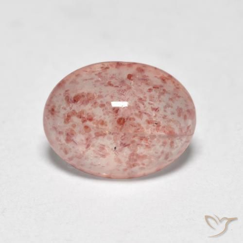 Quarzo fragola Rosa terroso naturale da 0.95 ct, Ovale, Traslucido