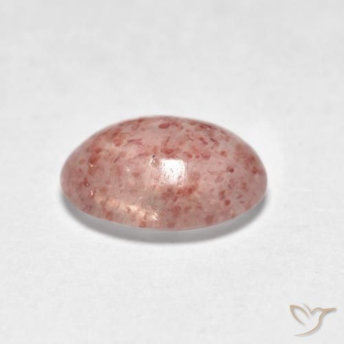 Quarzo fragola Rosa terroso naturale da 0.95 ct, Ovale, Traslucido