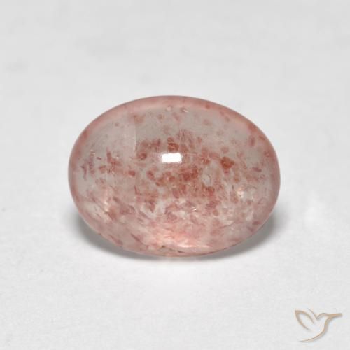 Quarzo fragola Rosa terroso naturale da 0.91 ct, Ovale, Traslucido
