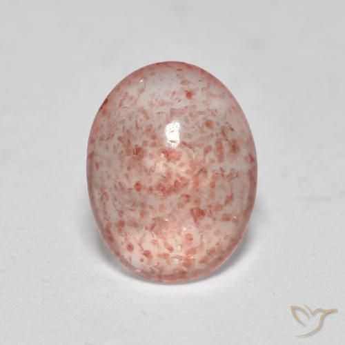 0.90ct Naturale Rosa terroso Quarzo Fragola, Ovale, Traslucido