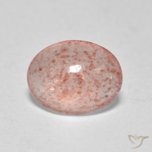 Quarzo fragola Rosa terroso naturale da 0.90 ct, Ovale, Traslucido