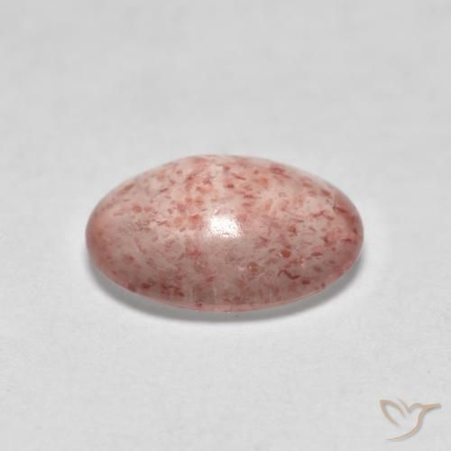 Quarzo fragola Rosa terroso naturale da 0.90 ct, Ovale, Traslucido