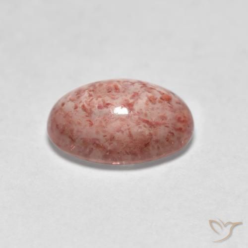 Quarzo fragola Rosa chiaro naturale da 0.89 ct, Ovale, Traslucido