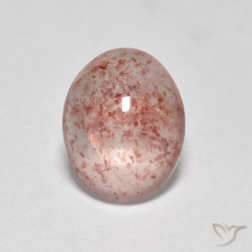 1.02ct Naturale Rosa chiaro Quarzo Fragola, Ovale, Trasparente