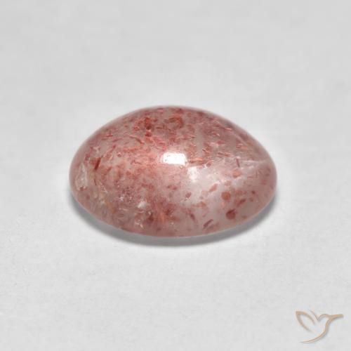 Quarzo fragola Rosa chiaro naturale da 1.02 ct, Ovale, Trasparente