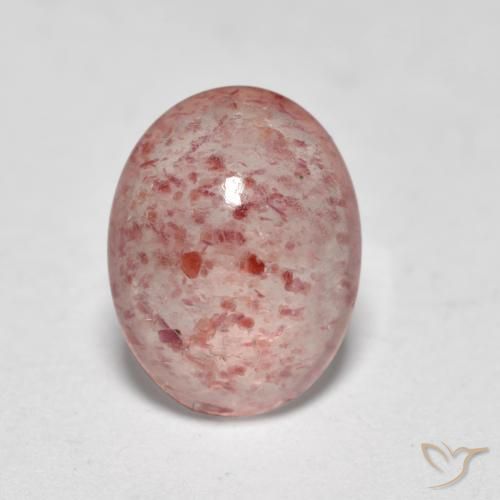 1.09ct Naturale Rosa medio Quarzo fragola, Ovale, Traslucido