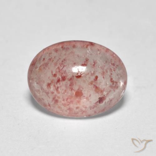 Quarzo fragola Rosa medio naturale da 1.09 ct, Ovale, Traslucido