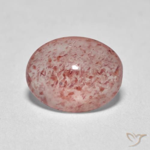 0.98ct Naturale Rosa medio-chiaro Quarzo Fragola, Ovale, Traslucido