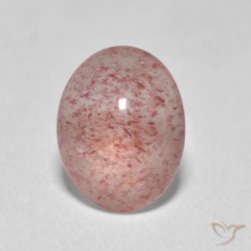 1.11ct Naturale Rosa medio-chiaro Quarzo Fragola, Ovale, Traslucido