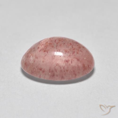 Quarzo fragola Rosa medio-chiaro naturale da 1.11 ct, Ovale, Traslucido