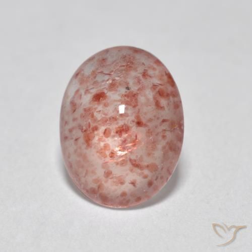 0.93ct Naturale Rosa chiaro Quarzo Fragola, Ovale, Traslucido