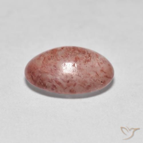 Quarzo fragola Rosa chiaro naturale da 0.93 ct, Ovale, Traslucido