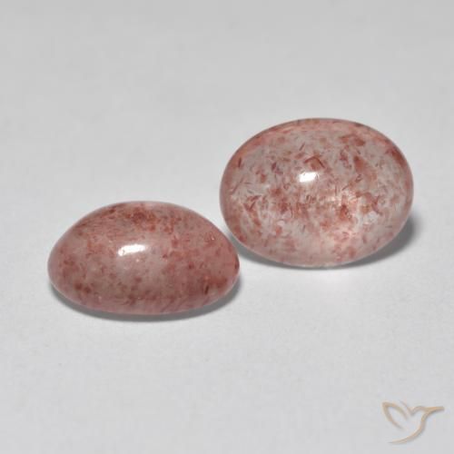 Gemme di Quarzo fragola Rosa terroso naturale da 2.07 ct, Ovale, Traslucido