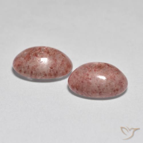 Gemme di Quarzo fragola Rosa terroso naturale da 2.07 ct, Ovale, Traslucido