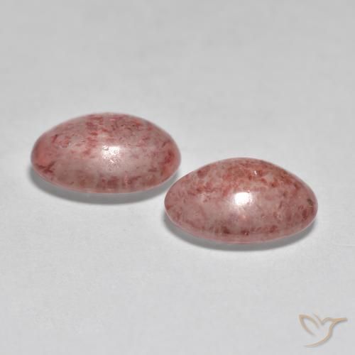 Gemme di Quarzo fragola Rosa terroso naturale da 2.09 ct, Ovale, Traslucido