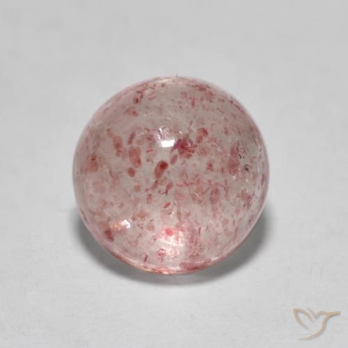 1.63ct Naturale Rosa chiaro Quarzo Fragola, Rotondo, Traslucido