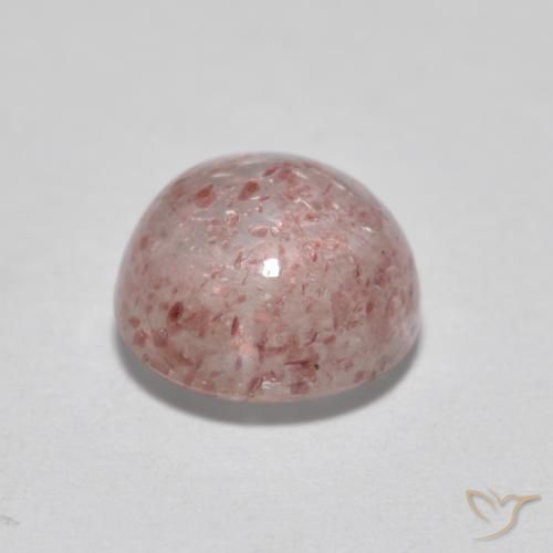 Quarzo fragola Rosa chiaro naturale da 1.63 ct, Rotondo, Traslucido