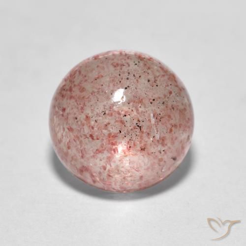 2.35ct Naturale Rosa terroso Quarzo Fragola, Rotondo, Traslucido