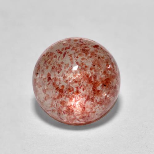 Quarzo fragola naturale rosa da 1,64 ct, taglio rotondo, traslucido