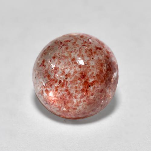 Quarzo fragola naturale rosa da 1,64 ct, taglio rotondo, traslucido
