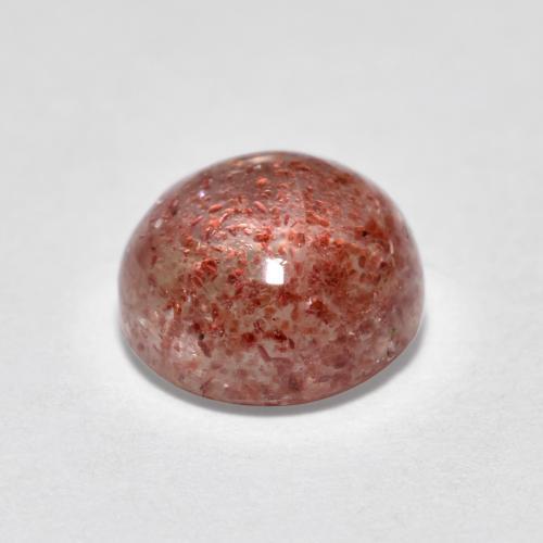 Quarzo fragola naturale rosa da 1,64 ct, taglio rotondo, traslucido