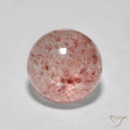 1.90ct Naturale Rosa medio-chiaro Quarzo Fragola, Rotondo, Traslucido