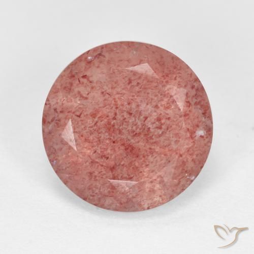 4.46ct Naturale Rosa medio Quarzo Fragola, Rotondo, Traslucido