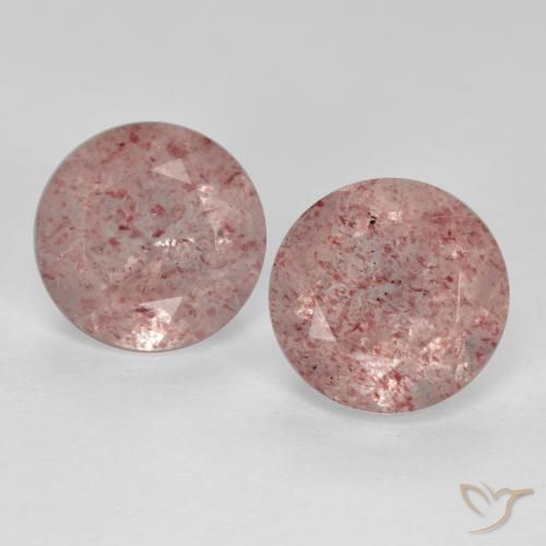 3.88ctw Naturale Rosa chiaro Quarzo Fragola, Rotondo, Traslucido, Photo A