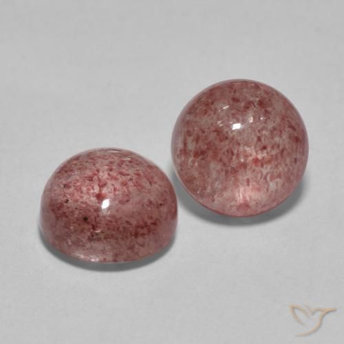 3.67ctw Naturale Rosa medio Quarzo Fragola, Rotondo, Traslucido