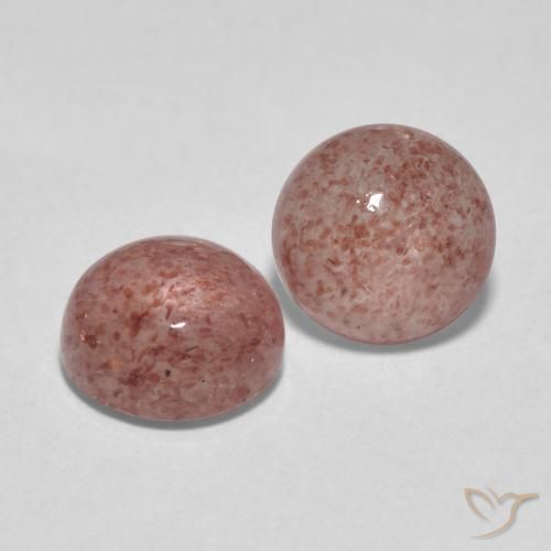 Gemme di Quarzo fragola Rosa intenso rosa naturale da 3.33 ct, Rotondo, Traslucido