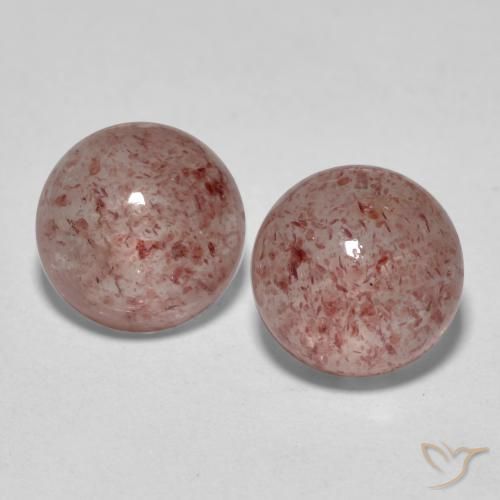 5.63ctw Naturale Rosa medio Quarzo Fragola, Rotondo, Traslucido