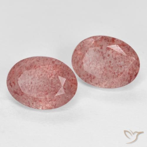 Gemme di Quarzo fragola Rosa terroso naturale da 2.69 ct, Ovale, Traslucido