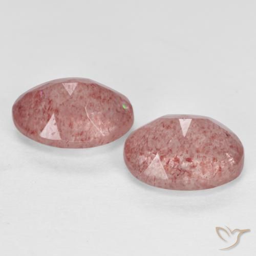 Gemme di Quarzo fragola Rosa terroso naturale da 2.69 ct, Ovale, Traslucido