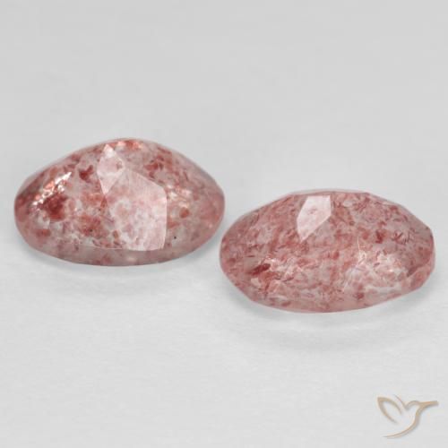 Gemme di Quarzo fragola Rosa medio-chiaro naturale da 2.53 ct, Ovale, Traslucido