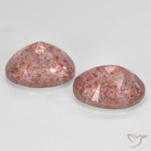 Gemme di Quarzo fragola Rosa rosa naturale da 2.79 ct, Ovale, Traslucido