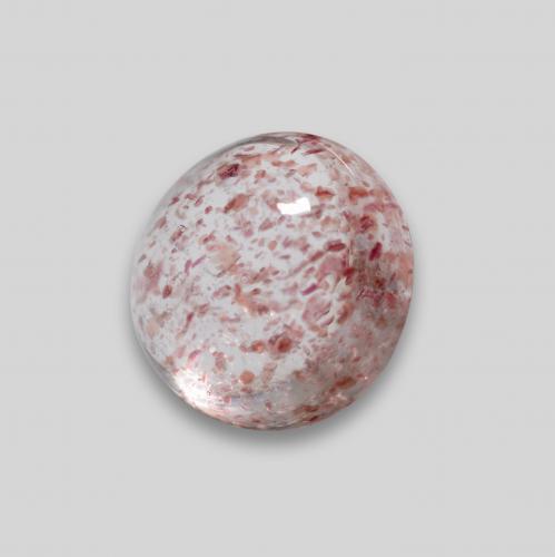 Quarzo fragola naturale rosa da 0,95 ct, taglio rotondo, traslucido