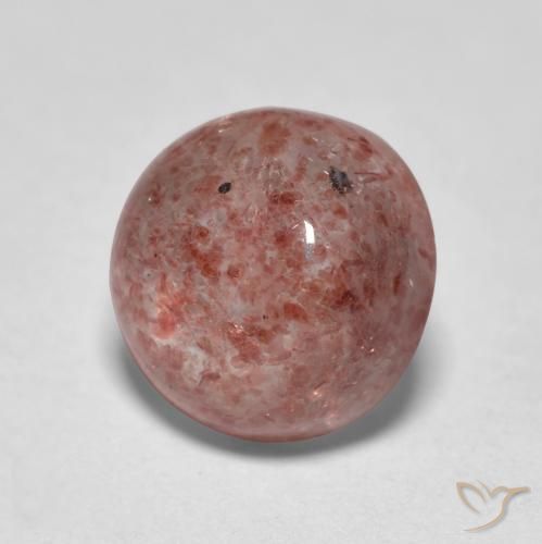 Quarzo fragola Rosa rosa naturale da 1.86 ct, Rotondo, Traslucido