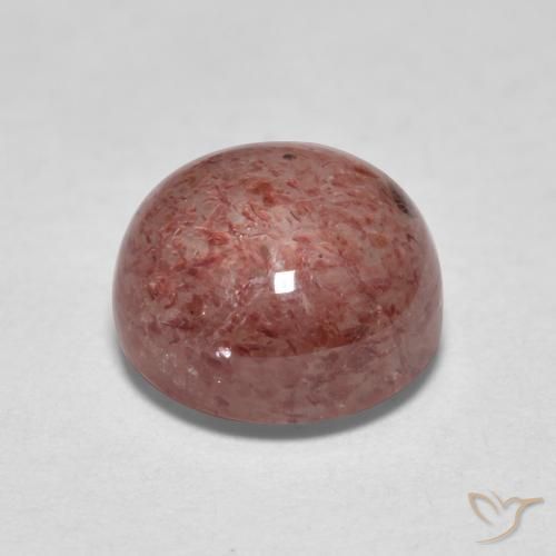 Quarzo fragola Rosa rosa naturale da 1.86 ct, Rotondo, Traslucido