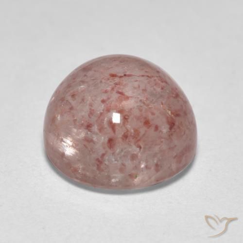 Quarzo fragola Rosa terroso naturale da 1.89 ct, Rotondo, Traslucido