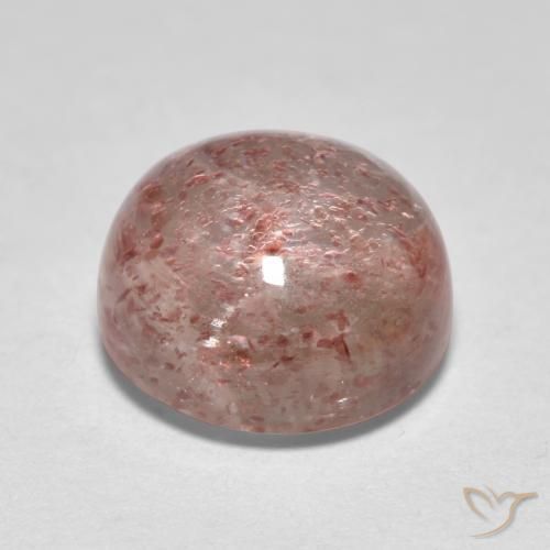 Quarzo fragola Rosa medio naturale da 2.59 ct, Rotondo, Trasparente