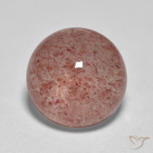 3.56ct Naturale Rosa chiaro Quarzo Fragola, Rotondo, Traslucido
