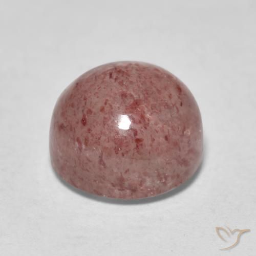 Quarzo fragola Rosa terroso naturale da 1.96 ct, Rotondo, Traslucido