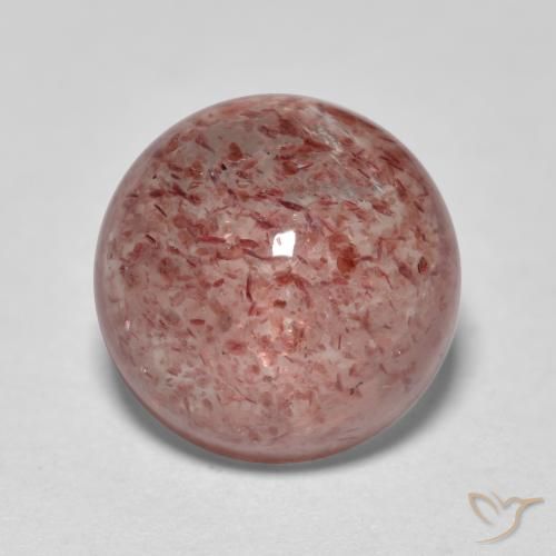 3.84ct Naturale Rosa chiaro Quarzo Fragola, Rotondo, Traslucido