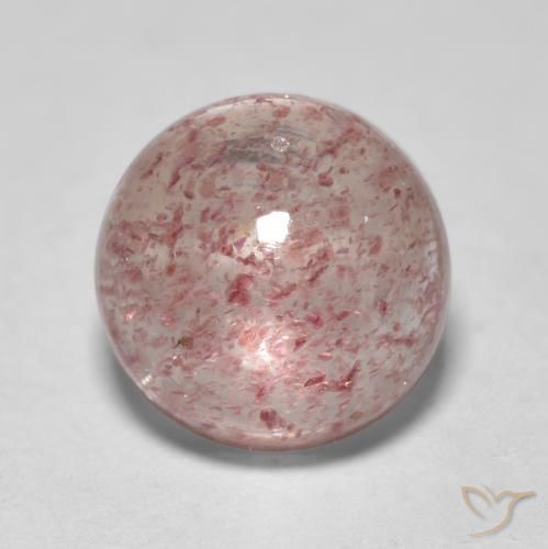 2.69ct Naturale Rosa chiaro Quarzo Fragola, Rotondo, Traslucido