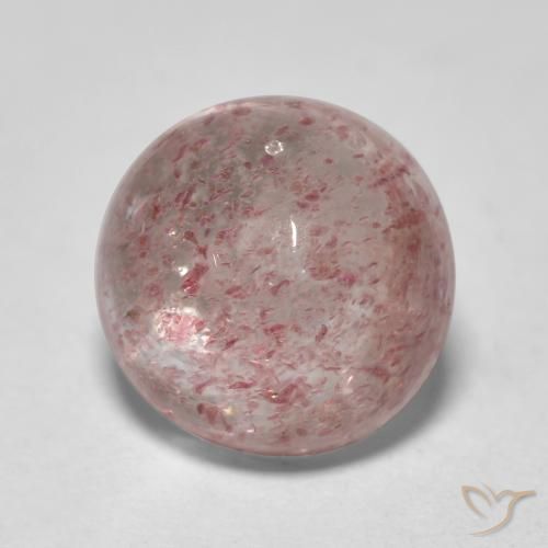 Quarzo fragola Rosa chiaro naturale da 2.69 ct, Rotondo, Traslucido