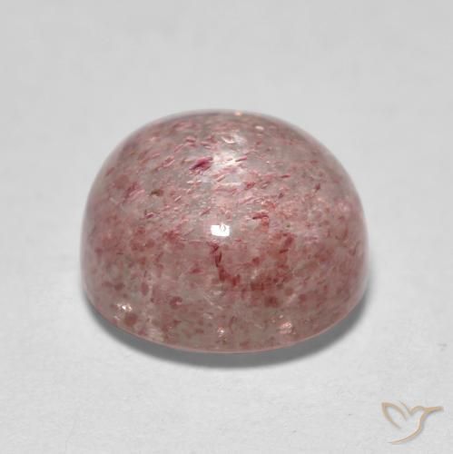 Quarzo fragola Rosa chiaro naturale da 2.69 ct, Rotondo, Traslucido